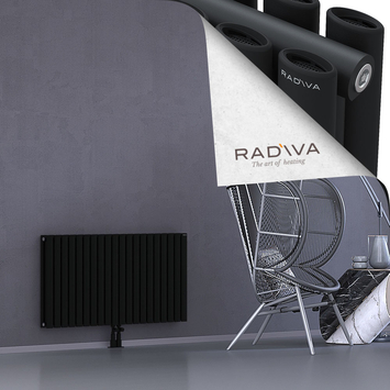Tano Radiateur En Aluminium 600x1152 Noir Bas Milieu 50mm