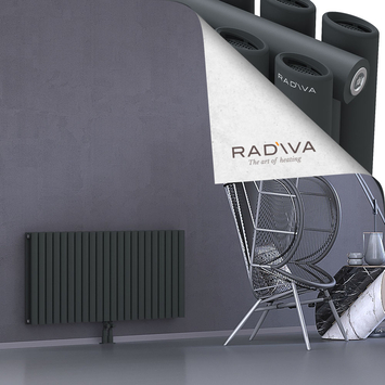 Tano Radiateur En Aluminium 600x1268 Anthracite Foncé Bas Milieu 50mm