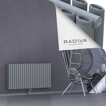Tano Radiateur En Aluminium 600x1268 Gris Bas Milieu 50mm