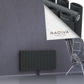 Tano Radiateur En Aluminium 600x1384 Anthracite Foncé Bas Milieu 50mm