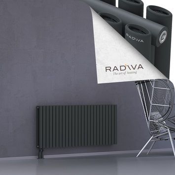 Tano Radiateur En Aluminium 600x1442 Anthracite Foncé Bas à gauche 50mm