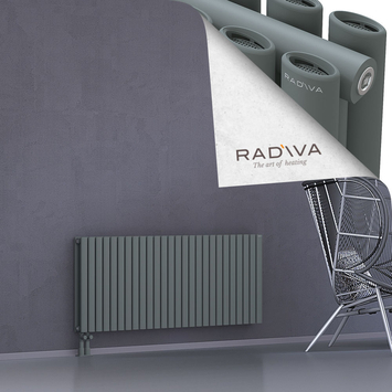 Tano Radiateur En Aluminium 600x1500 Anthracite Bas à gauche 50mm