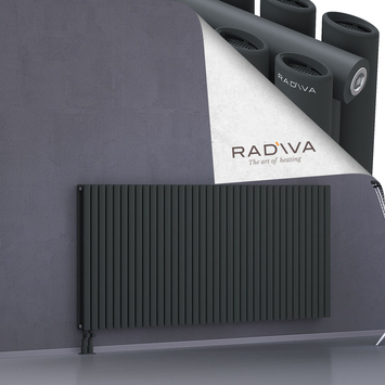 Tano Radiateur En Aluminium 900x2080 Anthracite Foncé Bas à gauche 50mm