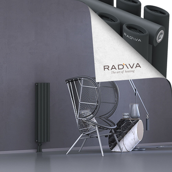 Tano Radiateur En Aluminium 900x224 Anthracite Foncé Bas à gauche 50mm