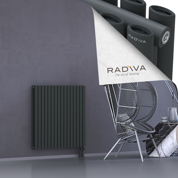 Tano Radiateur En Aluminium 900x920 Anthracite Foncé Bas à droite 50mm
