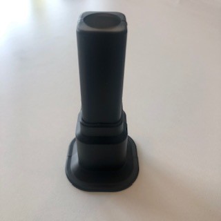 Pipe Sleeve Single - Square Push Fit Plastic Black - 1