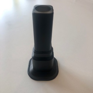 Pipe Sleeve Single - Square Push Fit Plastic Black
