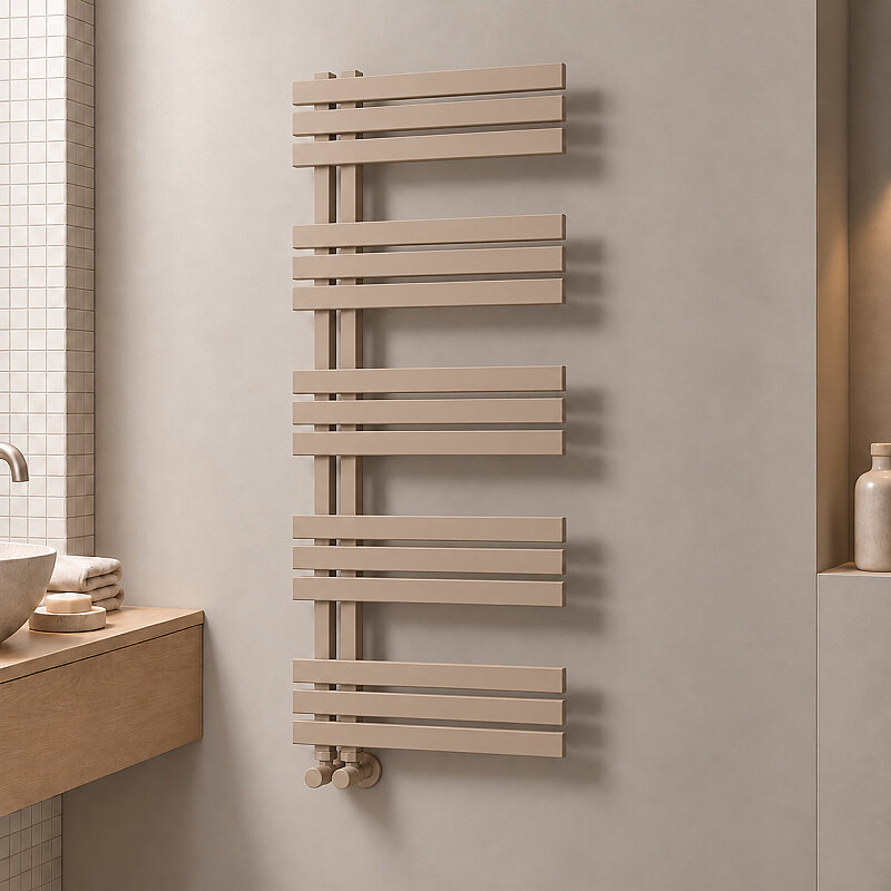 Thames Decorative Towel Rail 500x1200 Cappuccino