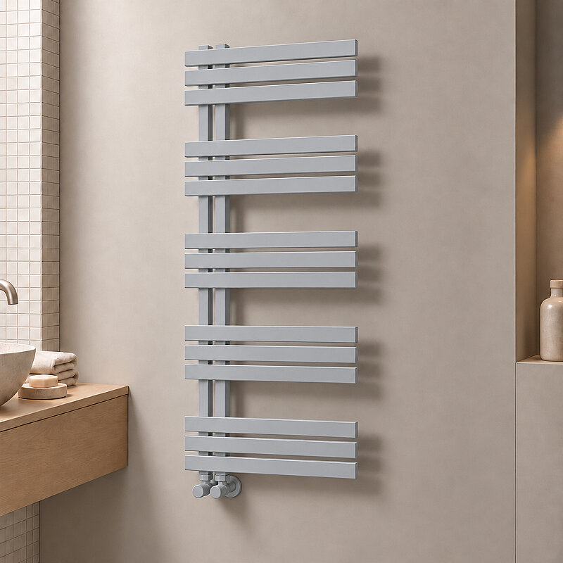 Thames Decorative Towel Rail 500x1200 Grey