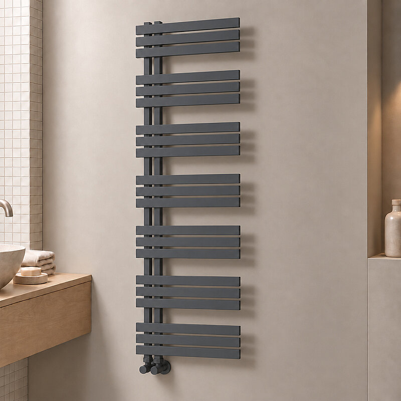 Thames Decorative Towel Rail 500x1800 Dark Anthracite
