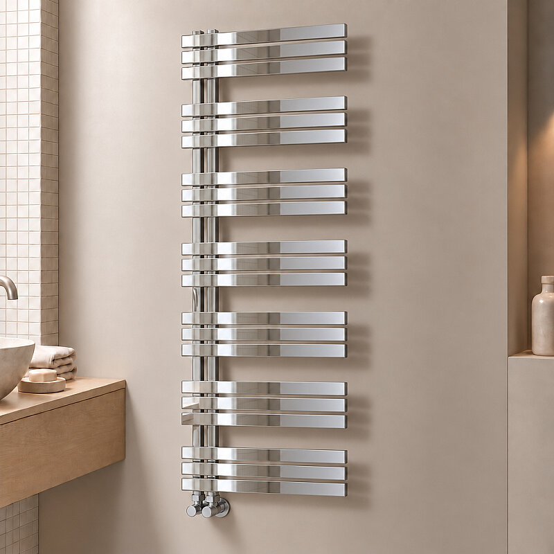 Thames Decorative Towel Rail 600x1800 Chrome