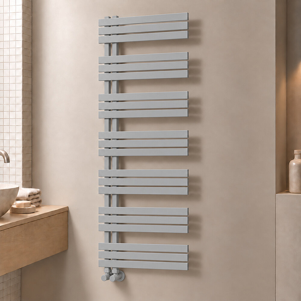 Thames Decorative Towel Rail 600x1800 Grey - 1