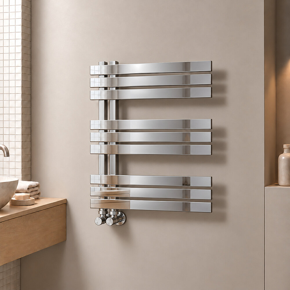 Thames Decorative Towel Rail 600x800 Chrome - 1