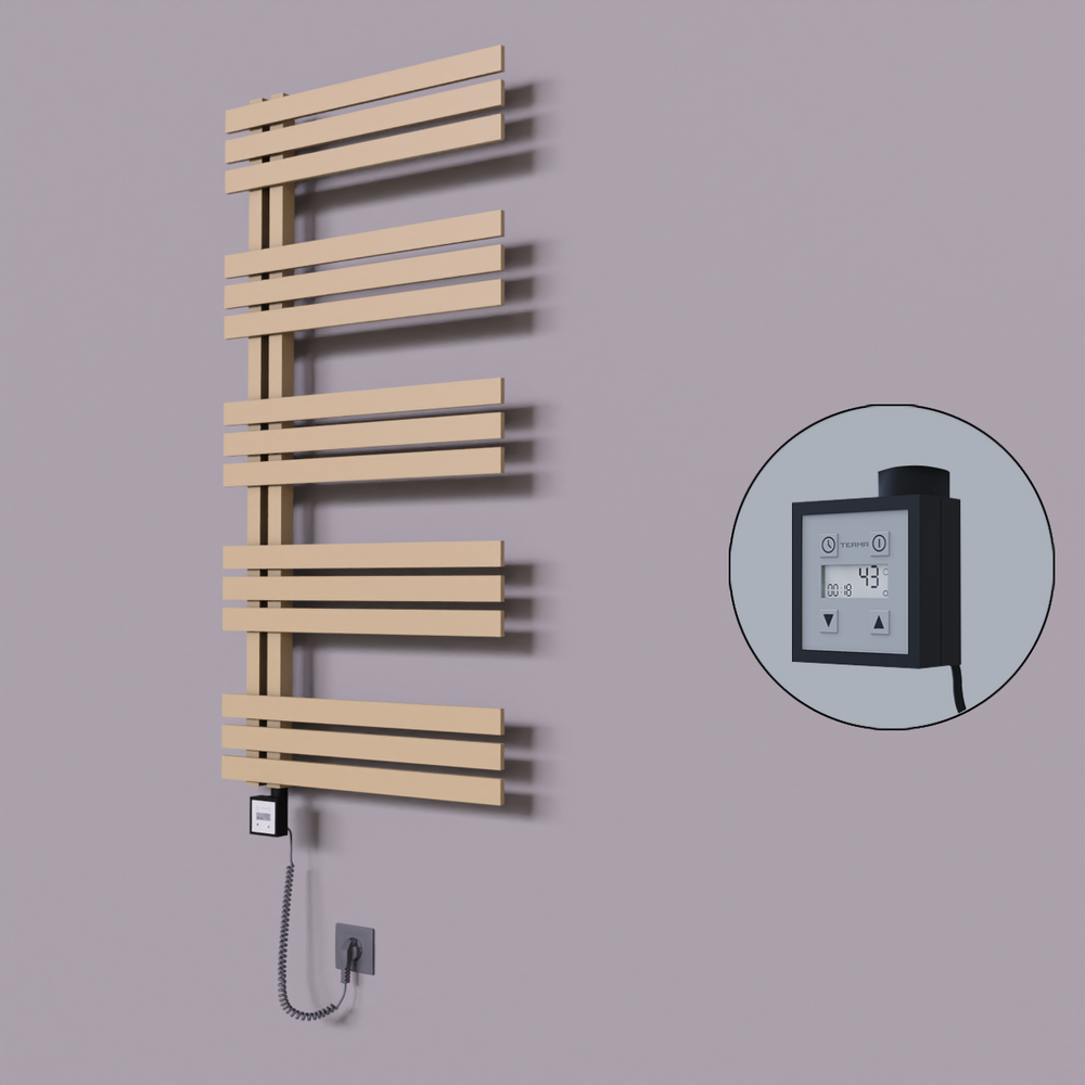 Thames Dekoratif Elektrikli Havlupan 500x1200 Kapuçino (KTX3 Termostat) 600W Spiral Kablolu - 1