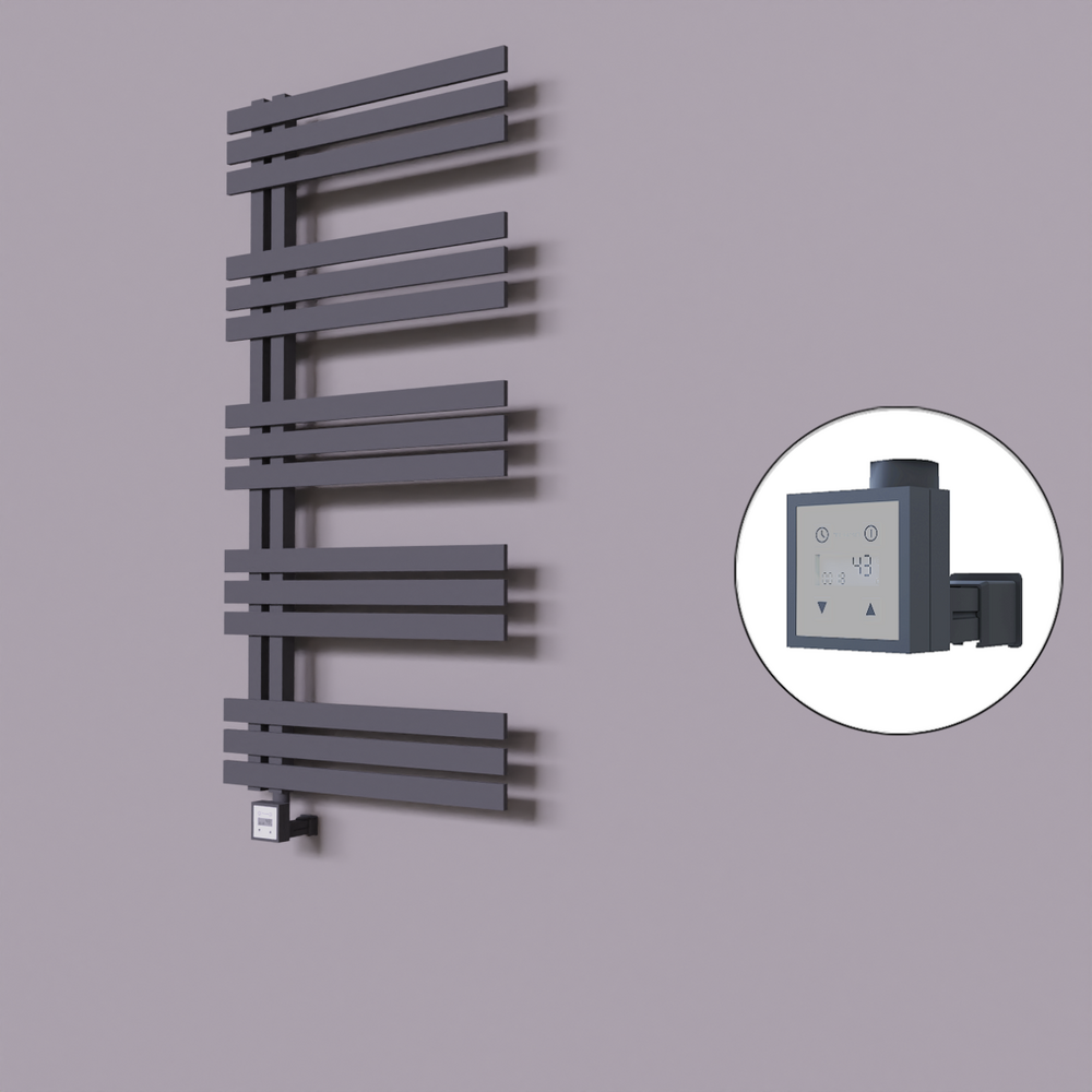 Thames Dekoratif Elektrikli Havlupan 500x1200 Koyu Antrasit (KTX3 Termostat) 600W - 1