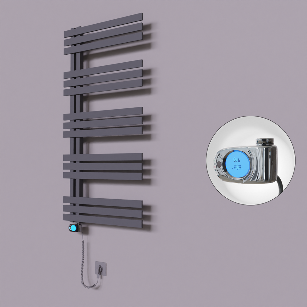 Thames Dekoratif Elektrikli Havlupan 500x1200 Koyu Antrasit (Musa Termostat) 600W - 1