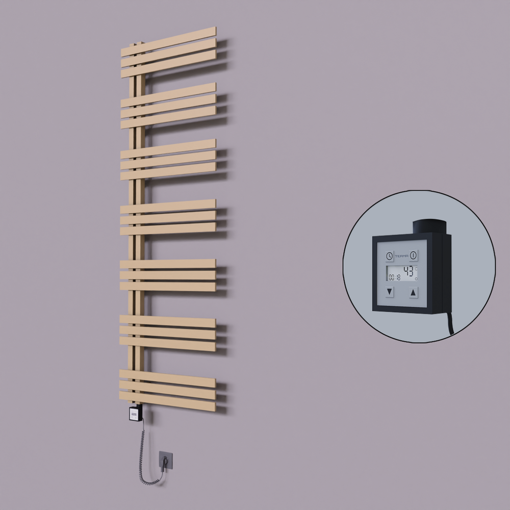 Thames Dekoratif Elektrikli Havlupan 500x1800 Kapuçino (KTX3 Termostat) 1000W Spiral Kablolu - 1
