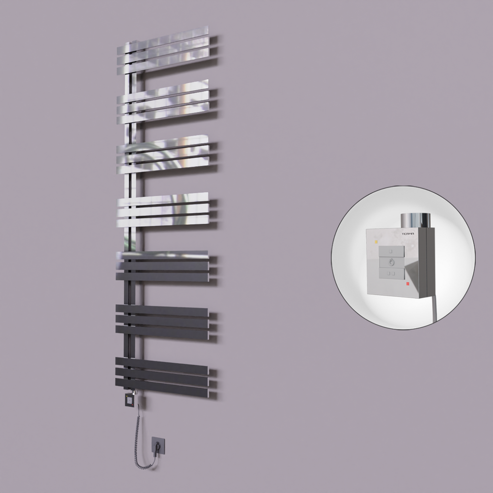 Thames Dekoratif Elektrikli Havlupan 500x1800 Krom (KTX1 Termostat) 600W Spiral Kablolu - 1