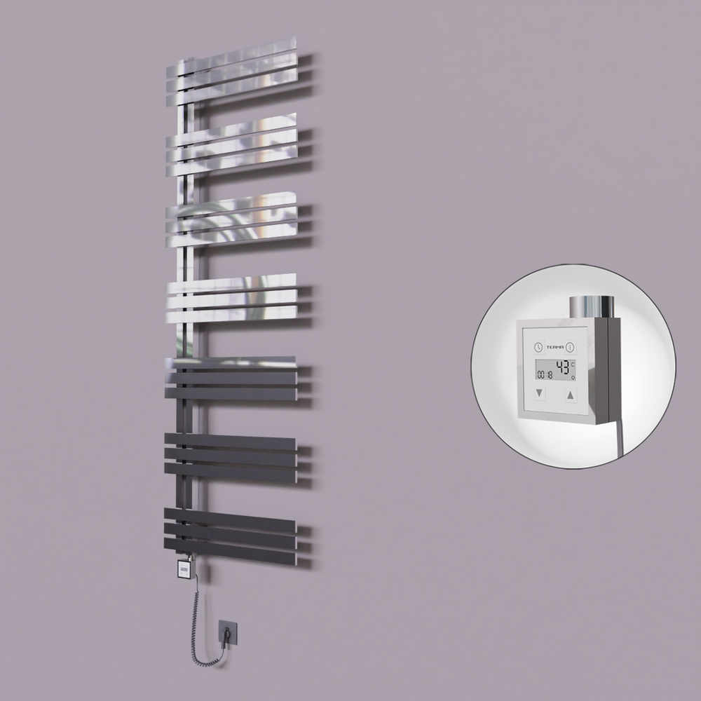 Thames Dekoratif Elektrikli Havlupan 500x1800 Krom (KTX3 Termostat) 600W Spiral Kablolu - 1