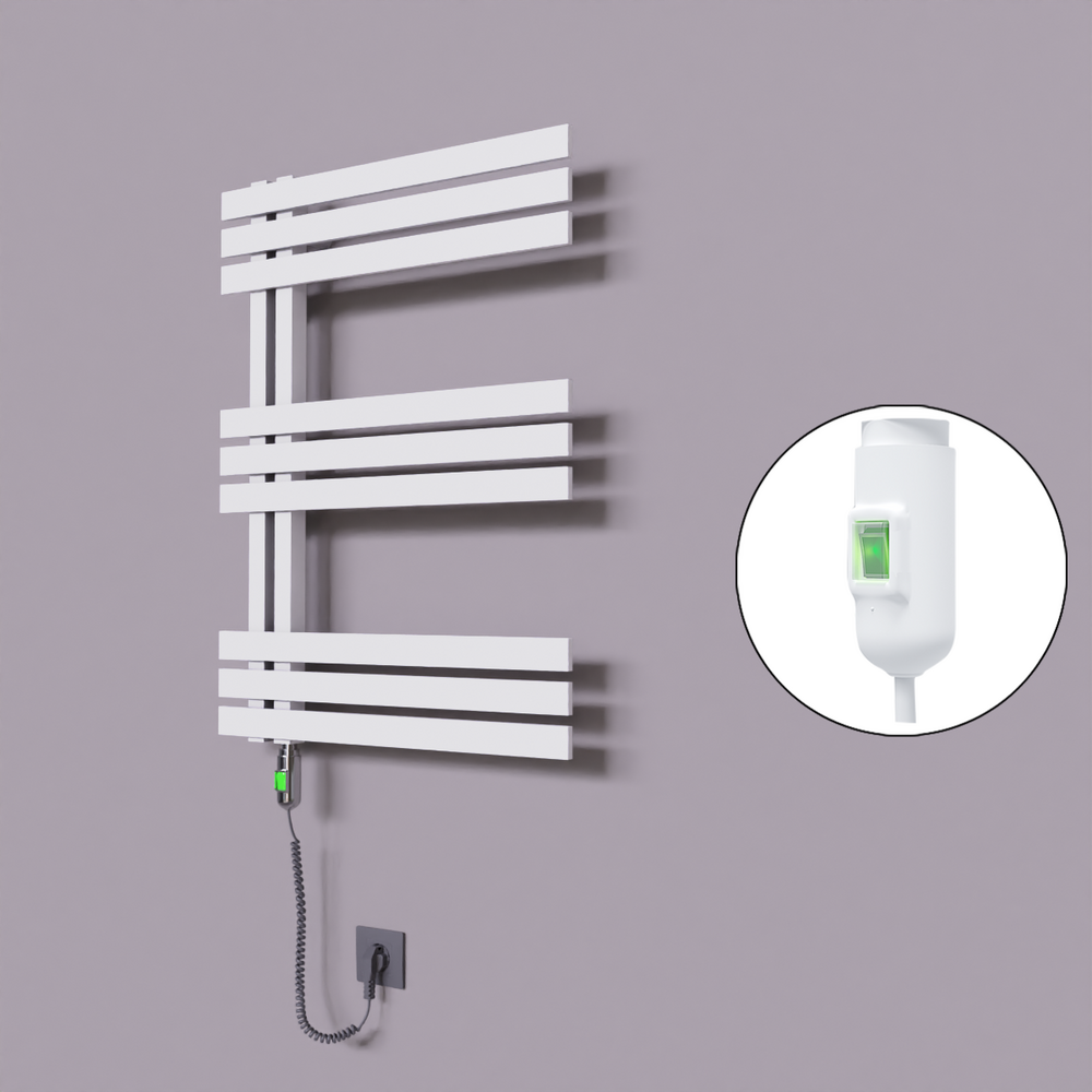 Thames Dekoratif Elektrikli Havlupan 500x800 Beyaz (On/Off Düğmeli) 300W - 1