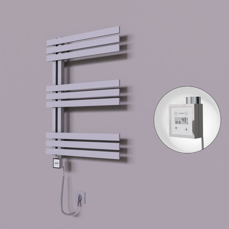 Thames Dekoratif Elektrikli Havlupan 500x800 Gri (KTX3 Termostat) 300W Spiral Kablolu 