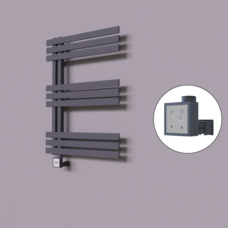Thames Dekoratif Elektrikli Havlupan 500x800 Koyu Antrasit (KTX3 Termostat) 300W 