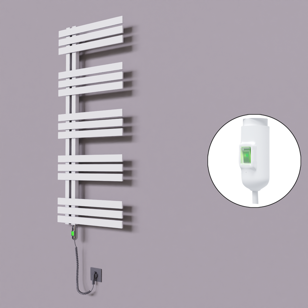 Thames Dekoratif Elektrikli Havlupan 600x1200 Beyaz (On/Off Düğmeli) 600W - 1