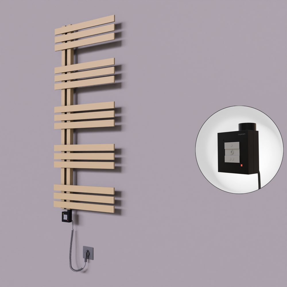 Thames Dekoratif Elektrikli Havlupan 600x1200 Kapuçino (KTX1 Termostat) 600W Spiral Kablolu - 1