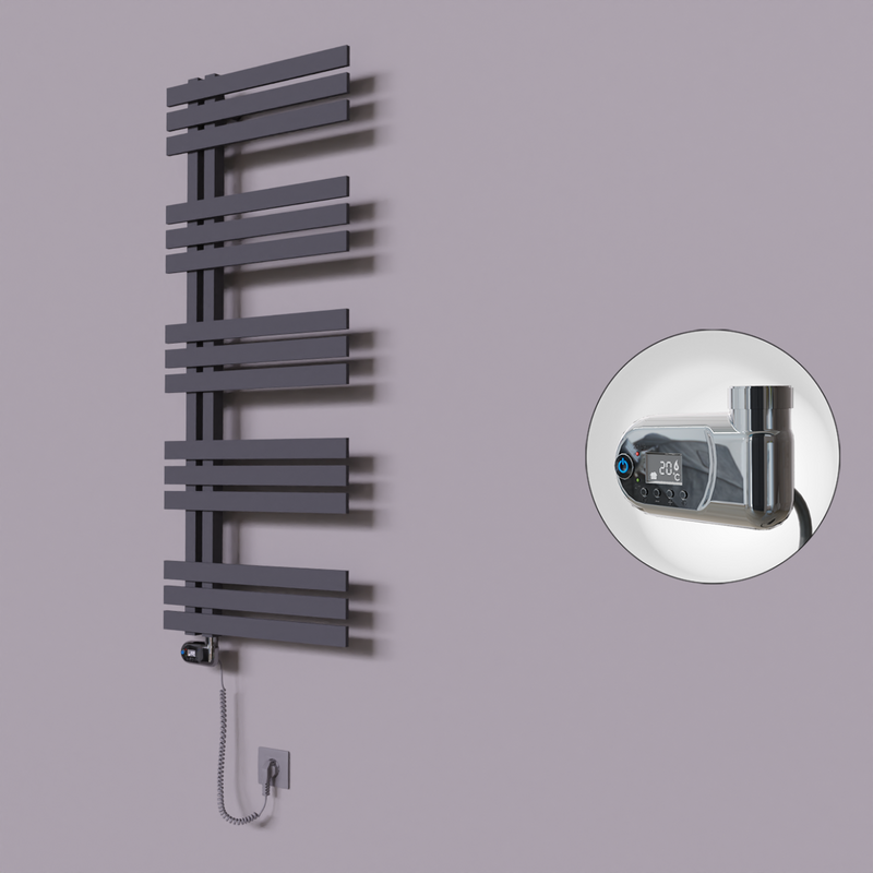 Thames Dekoratif Elektrikli Havlupan 600x1200 Koyu Antrasit (Thesis Termostat) 600W 