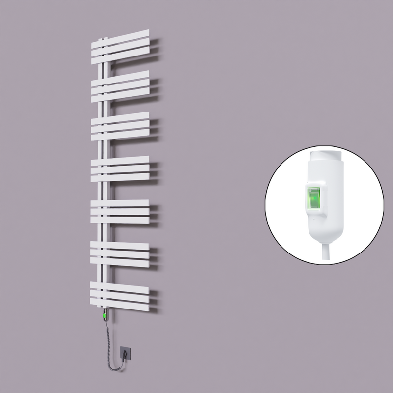 Thames Dekoratif Elektrikli Havlupan 600x1800 Beyaz (On/Off Düğmeli) 900W 