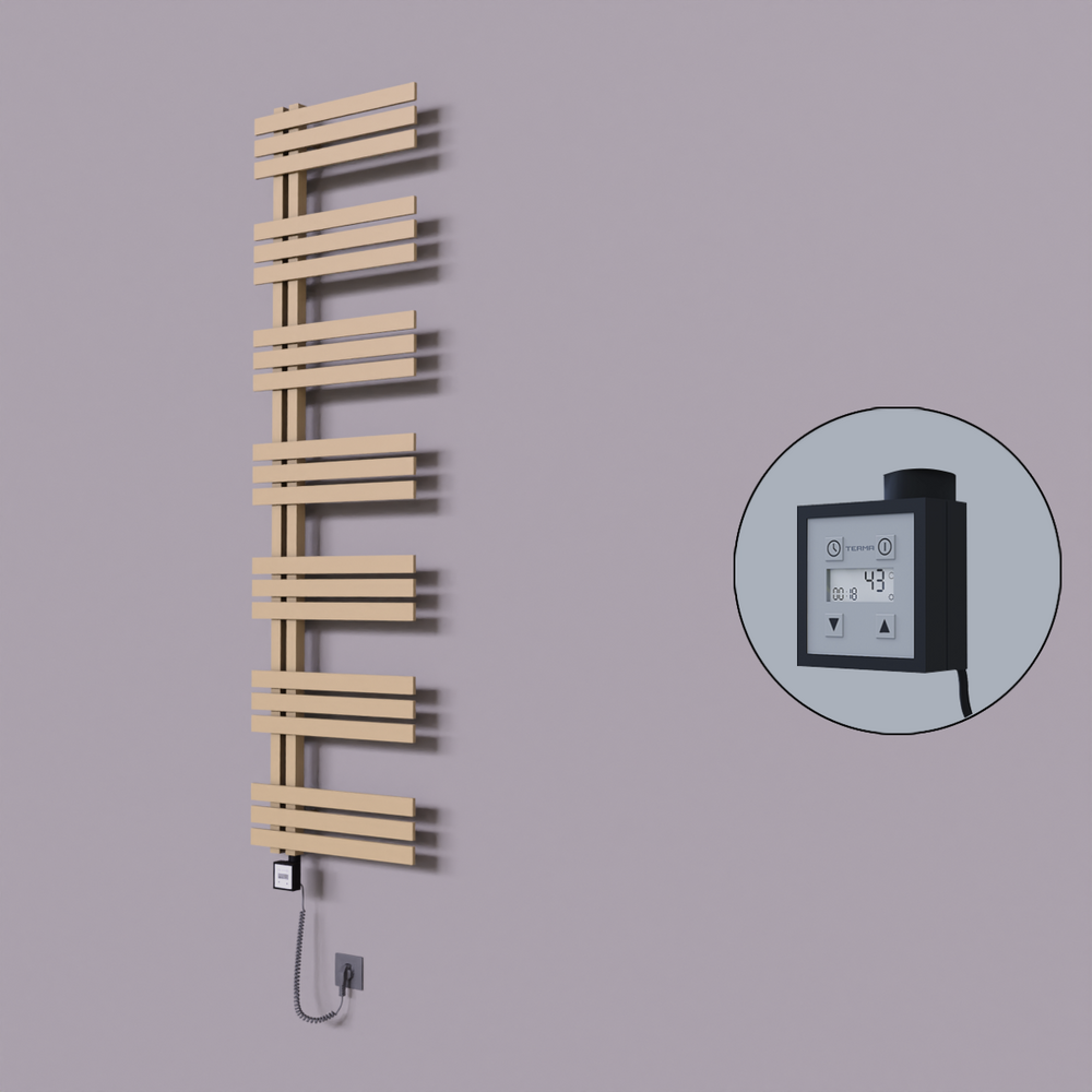Thames Dekoratif Elektrikli Havlupan 600x1800 Kapuçino (KTX3 Termostat) 1000W Spiral Kablolu - 1