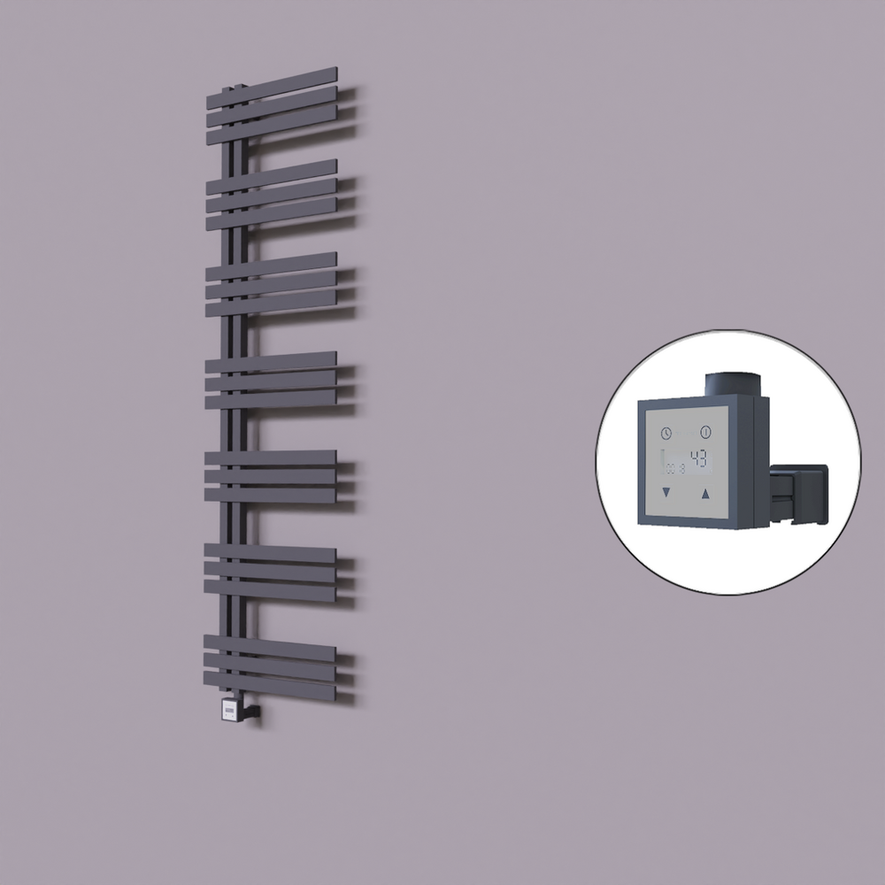 Thames Dekoratif Elektrikli Havlupan 600x1800 Koyu Antrasit (KTX3 Termostat) 1000W - 1