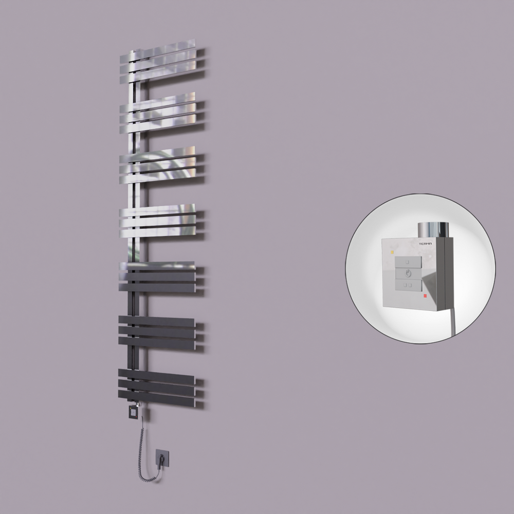 Thames Dekoratif Elektrikli Havlupan 600x1800 Krom (KTX1 Termostat) 600W Spiral Kablolu - 1