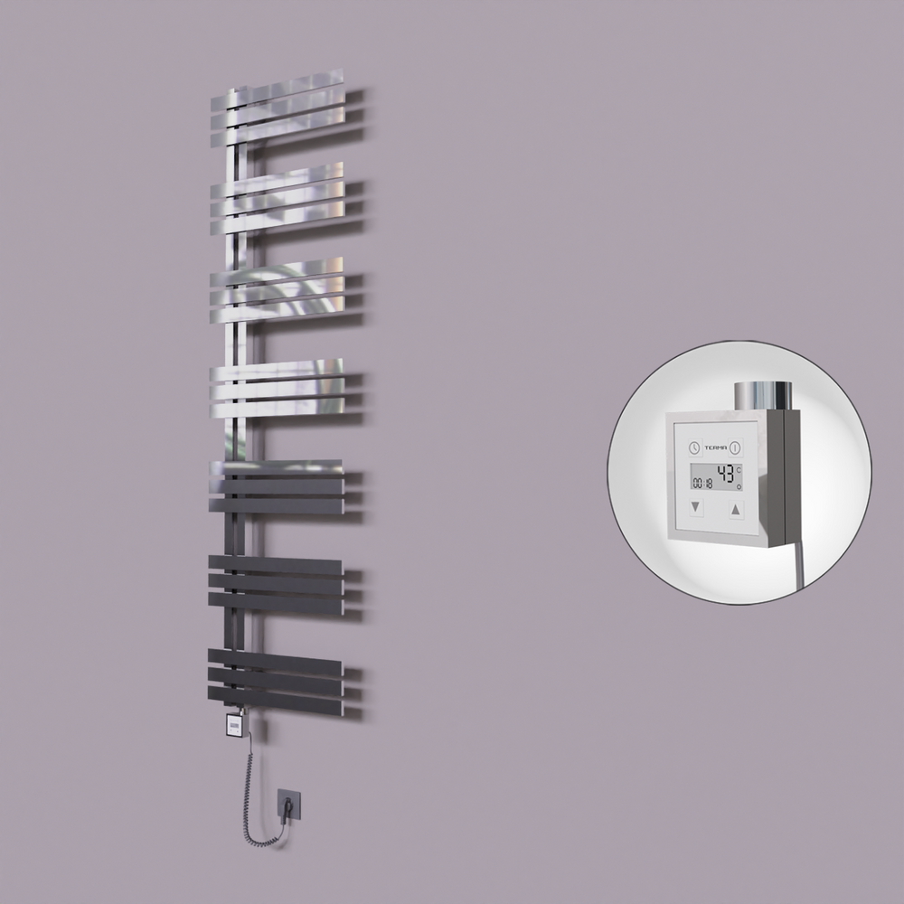 Thames Dekoratif Elektrikli Havlupan 600x1800 Krom (KTX3 Termostat) 600W Spiral Kablolu - 1