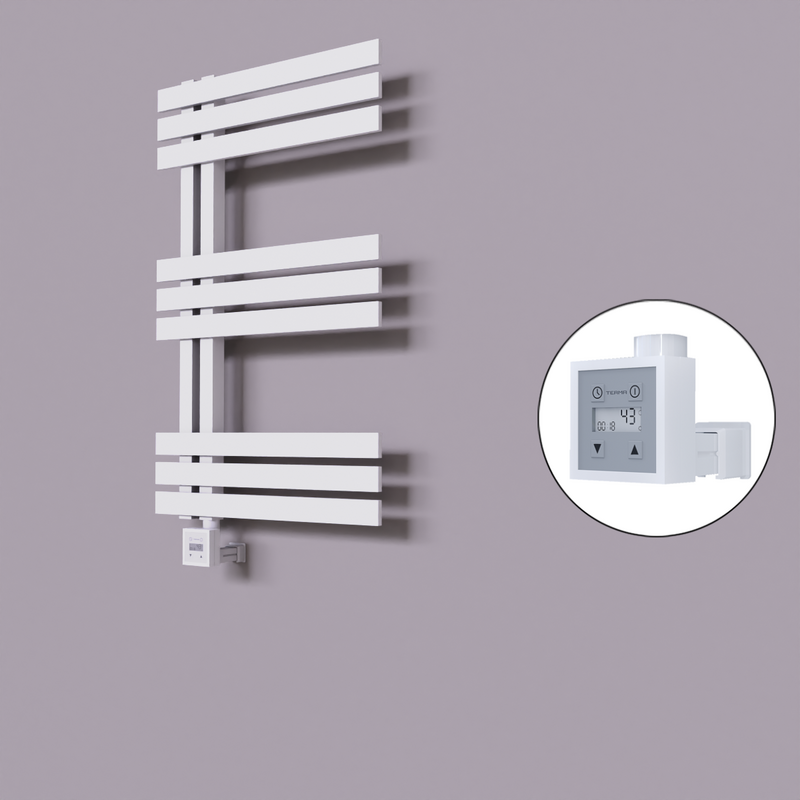 Thames Dekoratif Elektrikli Havlupan 600x800 Beyaz (KTX3 Termostat) 300W 