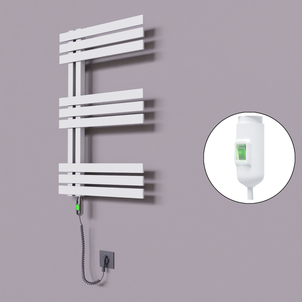 Thames Dekoratif Elektrikli Havlupan 600x800 Beyaz (On/Off Düğmeli) 300W - 1