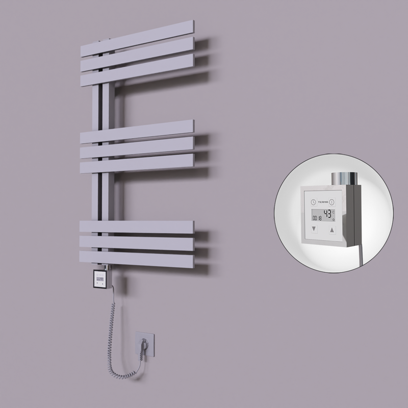 Thames Dekoratif Elektrikli Havlupan 600x800 Gri (KTX3 Termostat) 300W Spiral Kablolu 