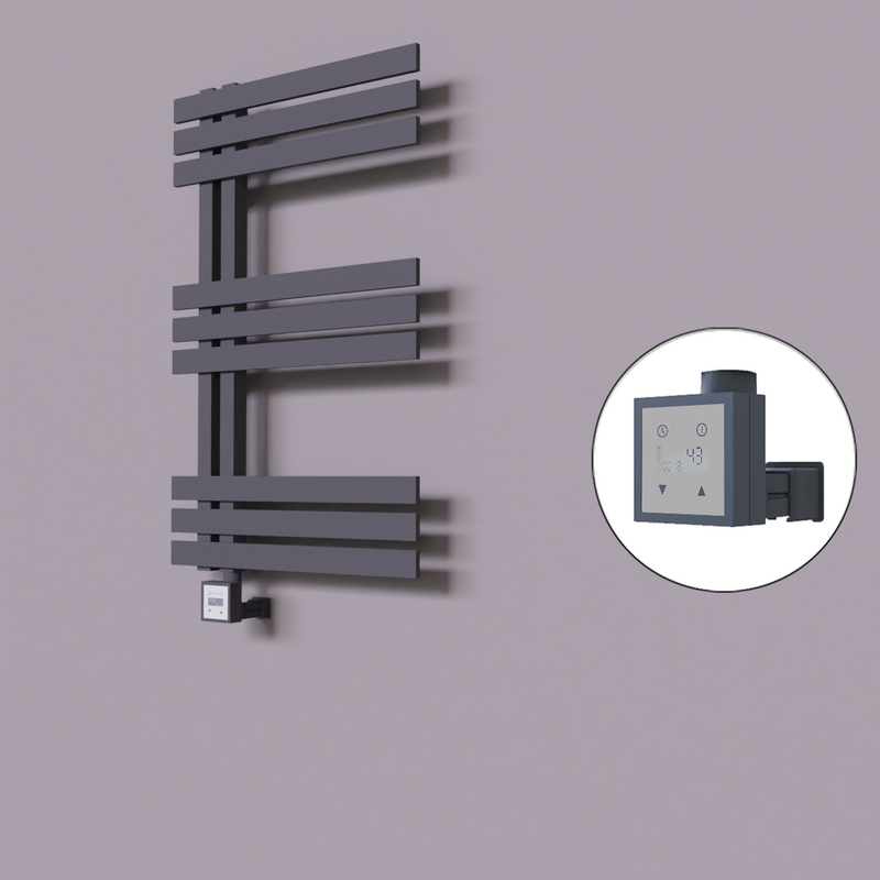 Thames Dekoratif Elektrikli Havlupan 600x800 Koyu Antrasit (KTX3 Termostat) 300W 