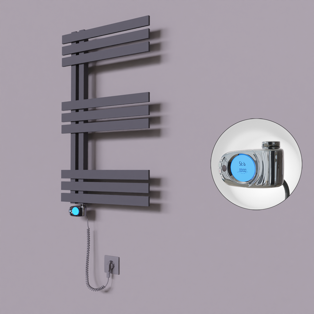 Thames Dekoratif Elektrikli Havlupan 600x800 Koyu Antrasit (Musa Termostat) 300W - 1