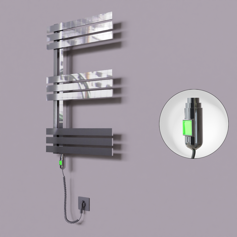 Thames Dekoratif Elektrikli Havlupan 600x800 Krom (On/Off Düğmeli) 200W - 1
