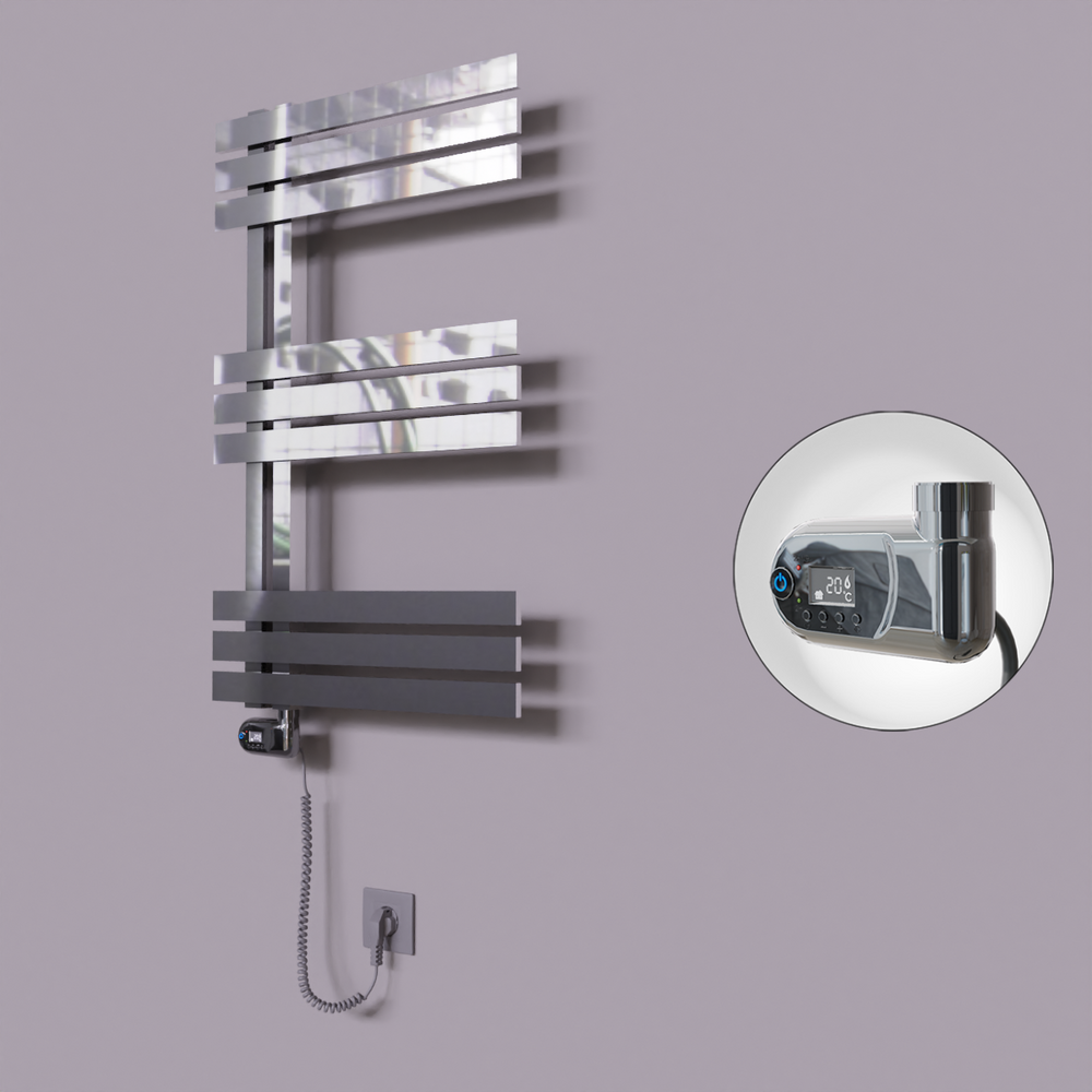 Thames Dekoratif Elektrikli Havlupan 600x800 Krom (Thesis Termostat) 200W - 1