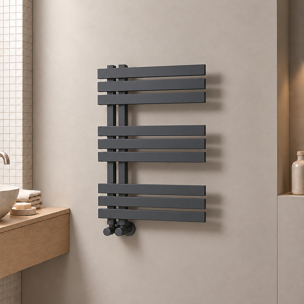 Thames Sèche-serviettes Décoratif 500x800 Anthracite Foncé - 1