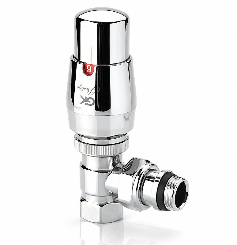 Thermostatic Radiator Valve 1/2'' Chrome Corner 