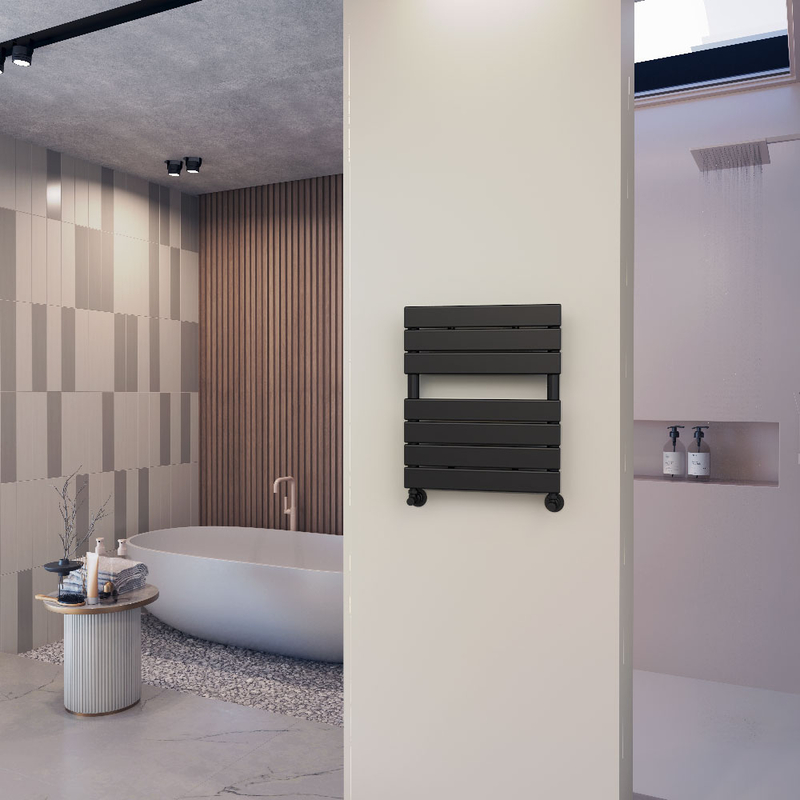 Tip 10H Decorative Towel Rail 500x588 Black 