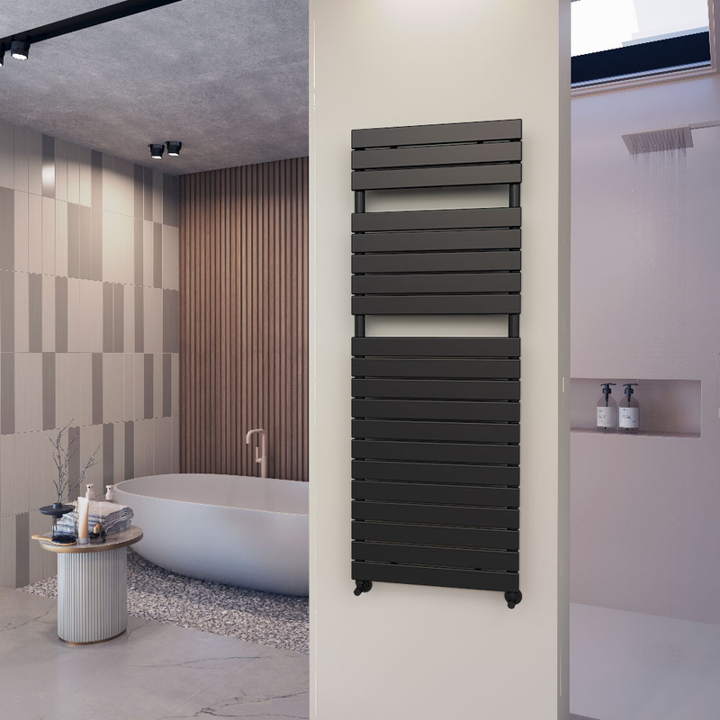 Tip 10H Decorative Towel Rail 600x1624 Black