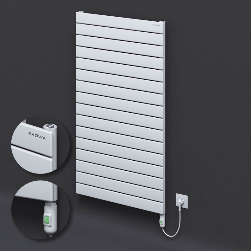 Tip 10H Elektrikli Çelik Dekoratif Radyatör 1180x700 Beyaz (On/Off Düğmeli) 900W 