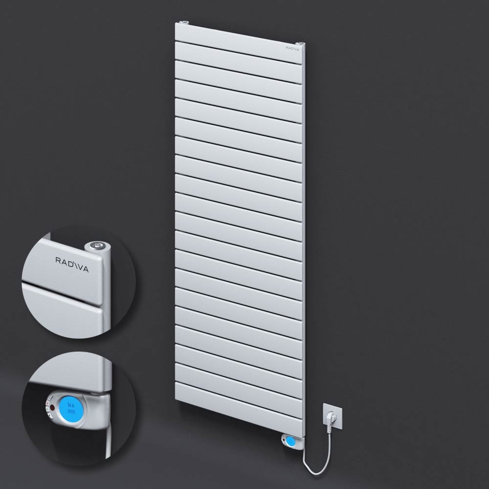 Tip 10H Elektrikli Çelik Dekoratif Radyatör 1476x600 Beyaz (Musa Termostat) 900W - 1