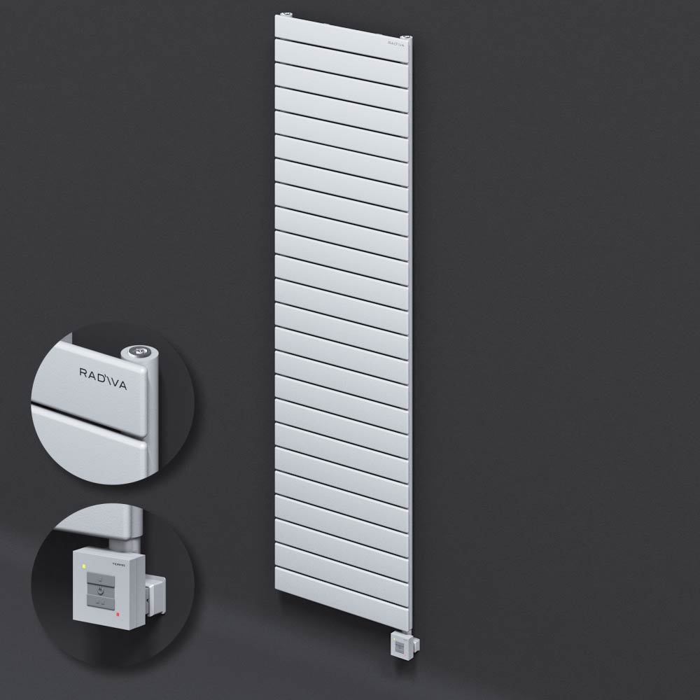 Tip 10H Elektrikli Çelik Dekoratif Radyatör 1772x500 Beyaz (KTX1 Termostat) 1000W - 1