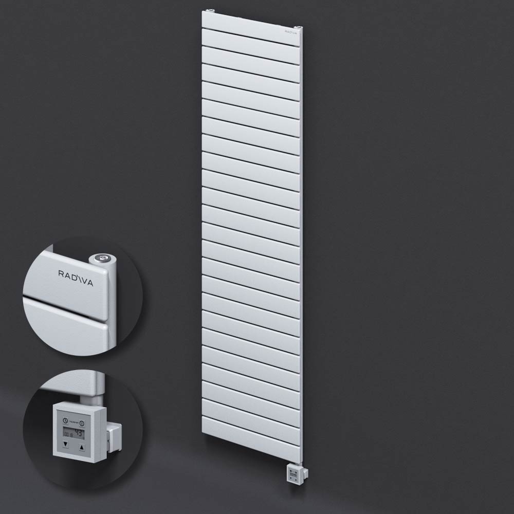 Tip 10H Elektrikli Çelik Dekoratif Radyatör 1772x500 Beyaz (KTX3 Termostat) 1000W - 1