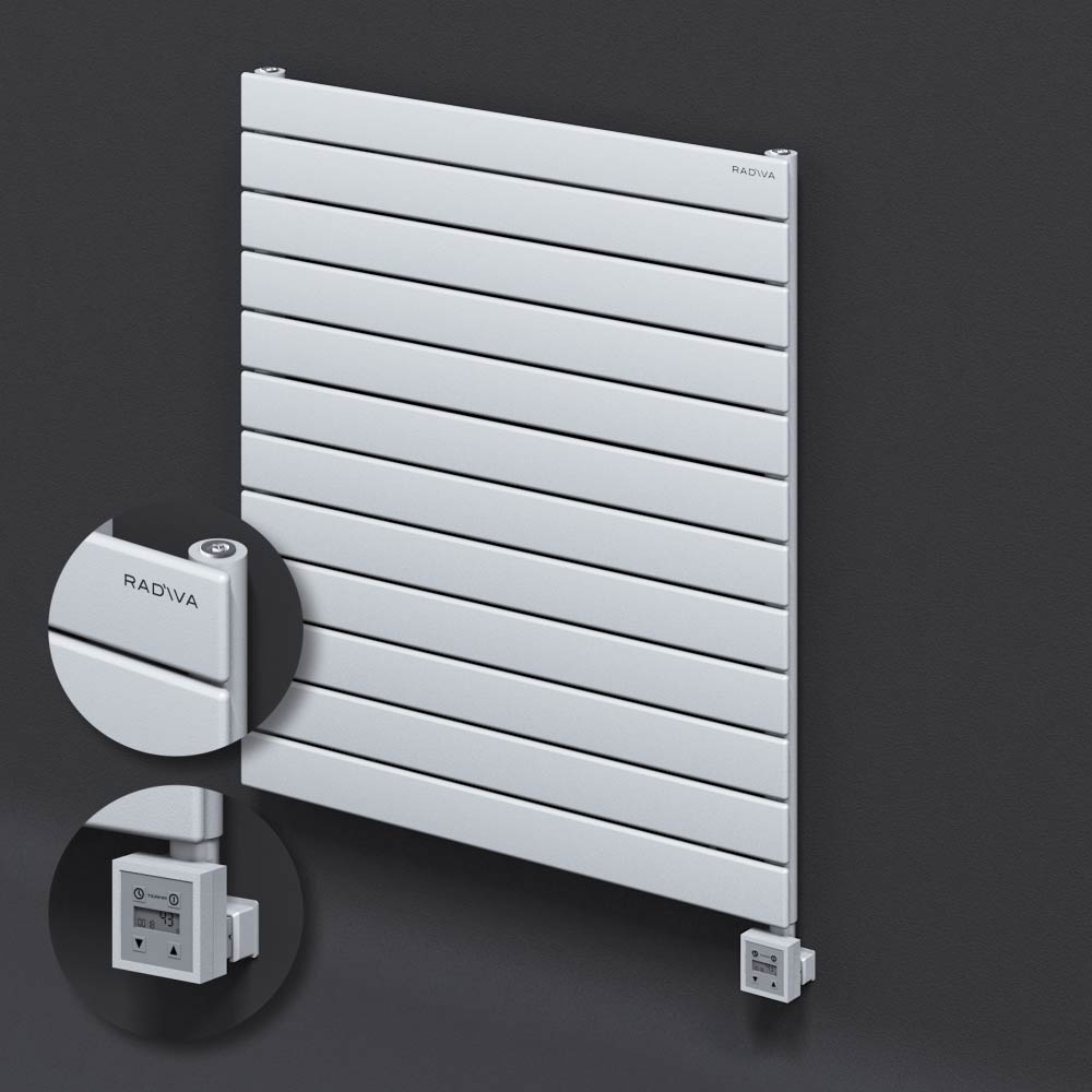 Tip 10H Elektrikli Çelik Dekoratif Radyatör 884x800 Beyaz (KTX3 Termostat) 1000W - 1